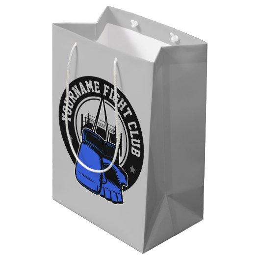 mmaミッパーソナライズされたクス武術アーツファイトクラブ ミディアムペーパーバッグ (裏面アングル)