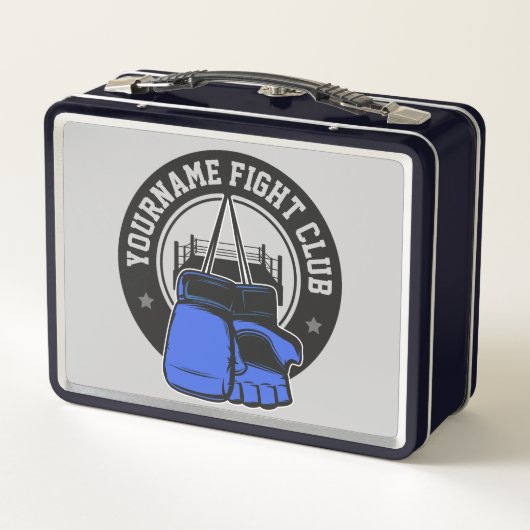 mmaミッパーソナライズされたクス武術アーツファイトクラブ メタルランチボックス (裏面)