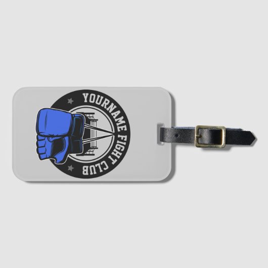 mmaミッパーソナライズされたクス武術アーツファイトクラブ ラゲッジタグ (正面横)