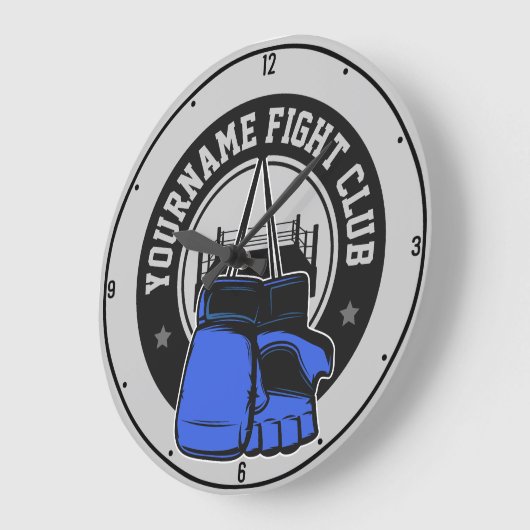 mmaミッパーソナライズされたクス武術アーツファイトクラブ ラージ壁時計 (傾斜)