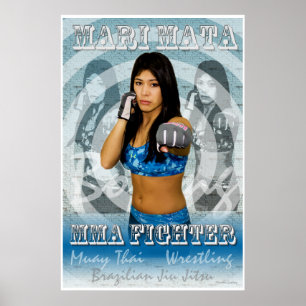 Mma女性戦闘機マリ・マタ ポスター