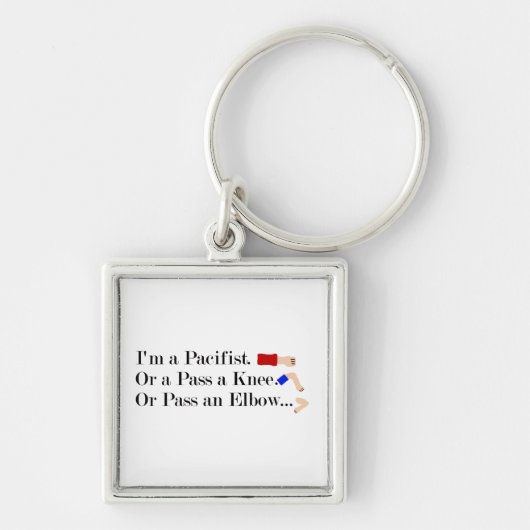 Mma平和主義ユーモアデザイン キーホルダー (正面)