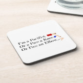 Mma平和主義ユーモアデザイン コースター (左側)