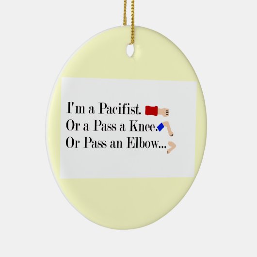 Mma平和主義ユーモアデザイン セラミックオーナメント (右)