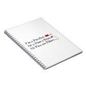 Mma平和主義ユーモアデザイン ノートブック (右側)