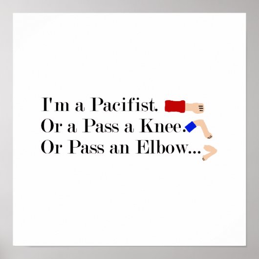 Mma平和主義ユーモアデザイン ポスター (正面)