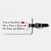 Mma平和主義ユーモアデザイン ラゲッジタグ (正面横)