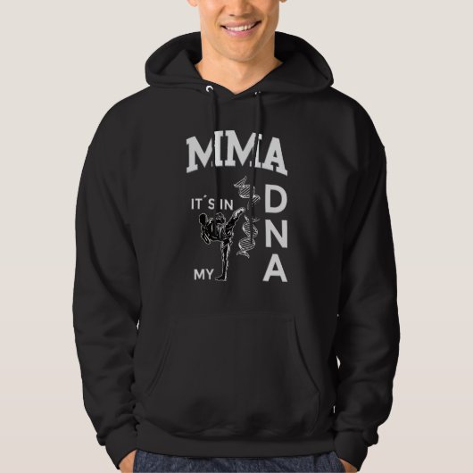 Mma私のDnaキックボクシングブラジル柔術 パーカ (正面)