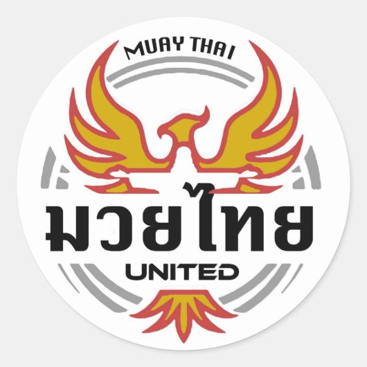mma統一されたムエタイステッカー ラウンドシール (正面)