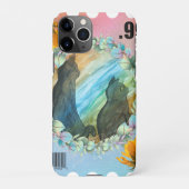 Mma：黒猫スタンプ。99 iPhoneケース (裏面)