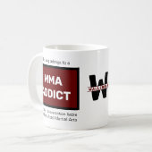 Mma Addict Add Your Name Monogramイニシャル コーヒーマグカップ (正面左)