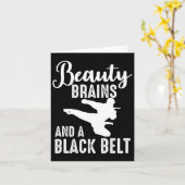 Mma Beauty Brains And A Black Belt Female Karate F カード (黄色い花)