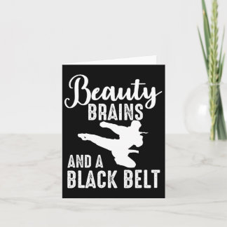 Mma Beauty Brains And A Black Belt Female Karate F カード