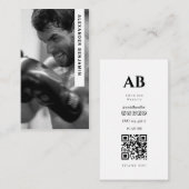 Mma Coach & Trainer Photo QR Code名刺 名刺 (正面/裏面)