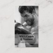 Mma Coach & Trainer Photo QR Code名刺 名刺 (正面)