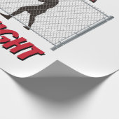 Mma Fight Night文字と2人のファイターのシルエット ラッピングペーパー (角)