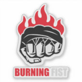 MMA Fighter Burning Fist シール (正面)