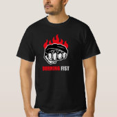 MMA Fighter Burning Fist Tシャツ (正面)