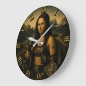 MMA Funny Mona Lisa ラージ壁時計 (傾斜)