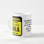 MMA Funny Personalized コーヒーマグカップ (正面左)