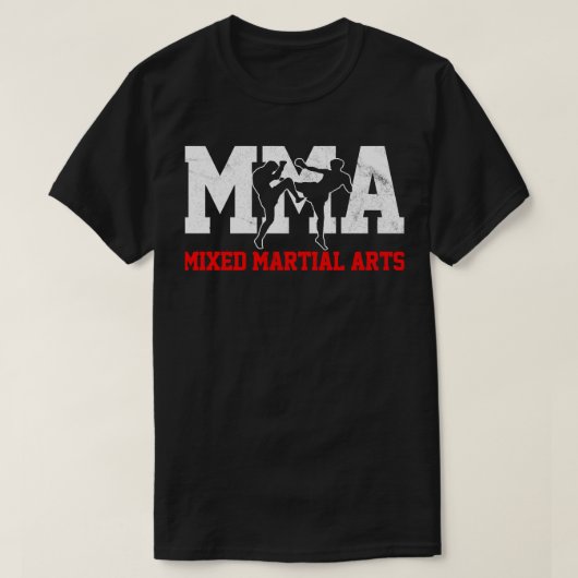 Mma KickboxinファイタークラシックTシャツ Tシャツ (デザイン正面)
