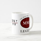 Mma Legend Monogram名前の追加誕生日 コーヒーマグカップ (正面右)