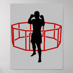Mma Mens Mixed Marshal Arts Cage Fighter Ready ポスター