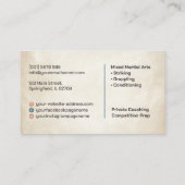 MMA - Mixed Martial Arts Training 名刺 (裏面)