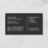 MMA - Mixed Martial Arts Training 名刺 (裏面)