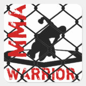 Mma WARRIORステッカー スクエアシール (正面)