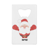 MMA WWFの戦闘機を囲むおもしろいなクリスマスのクリスマスサンタ クレジットカード栓抜き (正面)