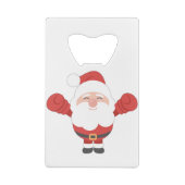 MMA WWFの戦闘機を囲むおもしろいなクリスマスのクリスマスサンタ クレジットカード栓抜き (裏面)