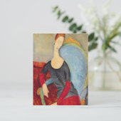 Mme Hebuterne in a Blue Chair, 1918 ポストカード (スタンド正面)