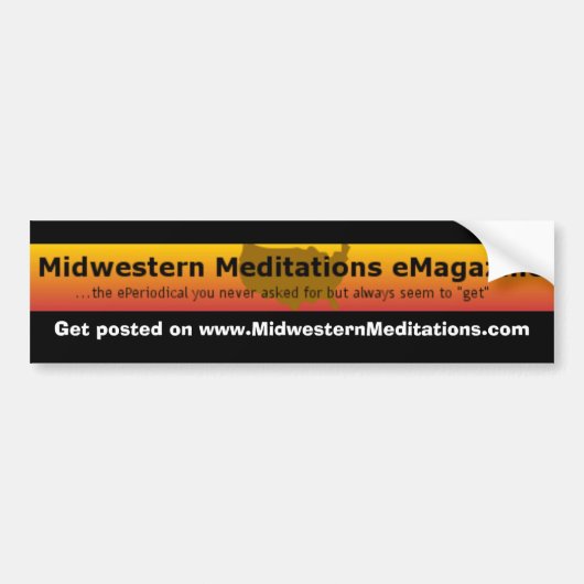 MMeM、Get www.MidwesternMeditations.comで掲示しました バンパーステッカー (正面)