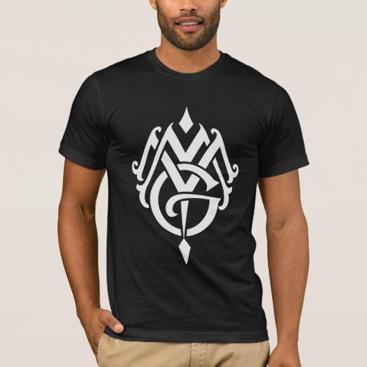 mmgイニシャルモノグラム男性と女性tシャツ tシャツ (正面)