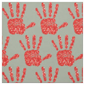 MMIW赤手宝石飾りパターングレーグリーン ファブリック (見本)