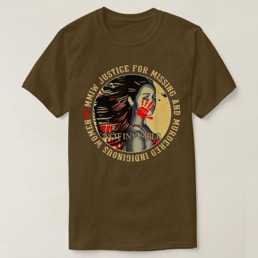 MMIW Missing Murdered Indigenous Resil の正義 Tシャツ (デザイン正面)
