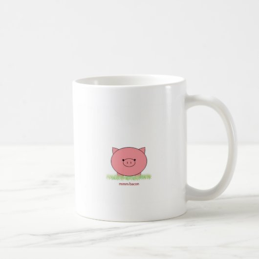 MmmベーコンのPiggieのマグ コーヒーマグカップ (右)