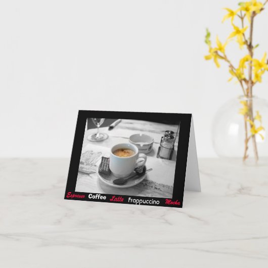 Mmm…コーヒー カード (黄色い花)