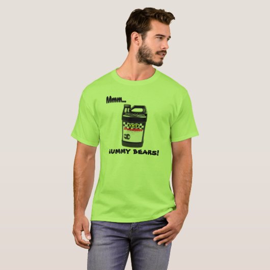 Mmm… 粘着性くま! ドラッグのレーサーのTシャツ Tシャツ (正面フル)
