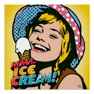 'Mmm...ice cream !' ポスター