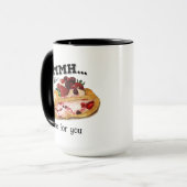 Mmmh Cake Aquarell Kuchen mit Vintage Zitat  マグカップ (正面左)