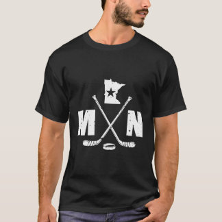 Mnホッケーアイスホッケーの州 Tシャツ