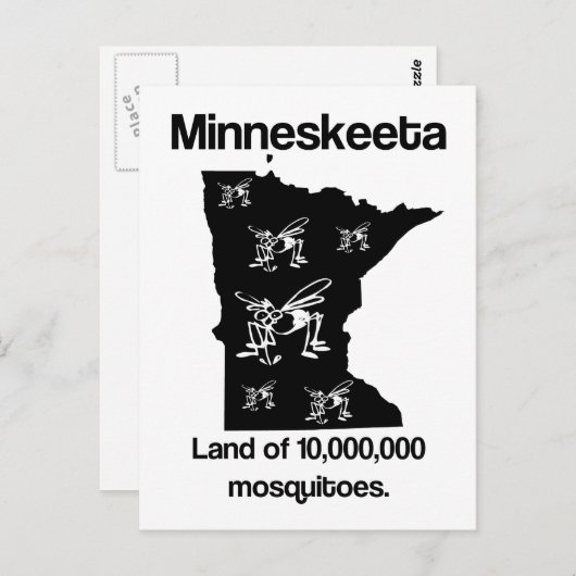 MNポストカードおもしろいのミネスケータ地 ポストカード (正面/裏面)