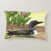 MN州バードフラワーロオンレディースリッパ アクセントクッション (裏面)