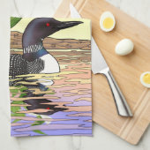 MN州バードフラワーロオンレディースリッパ キッチンタオル (四つ折り)