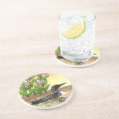 MN州バードフラワーロオンレディースリッパ コースター (側面)