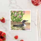 MN州バードフラワーロオンレディースリッパ スタンダードカクテルナプキン (インサイチュ)