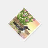 MN州バードフラワーロオンレディースリッパ スタンダードカクテルナプキン (角)