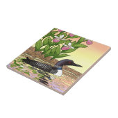 MN州バードフラワーロオンレディースリッパ タイル (側面)